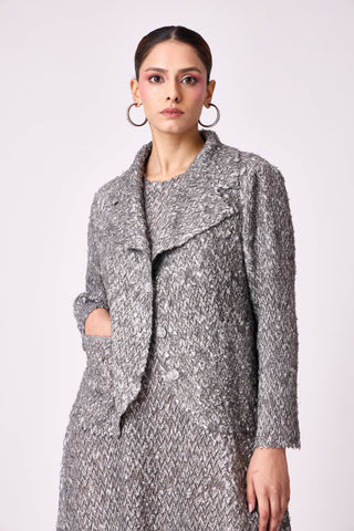 Carina Overlay Dress - Grey