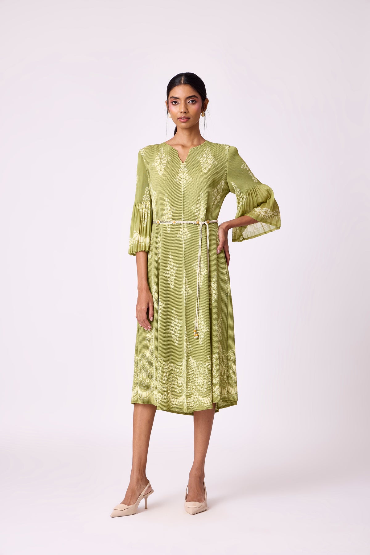 Naila Dress - Pear Green