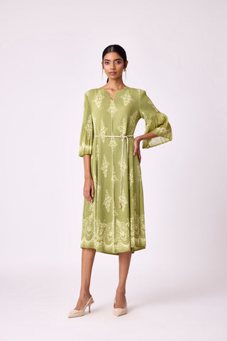 Naila Dress - Pear Green