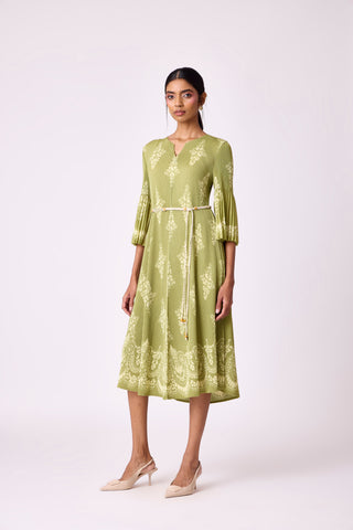 Naila Dress - Pear Green