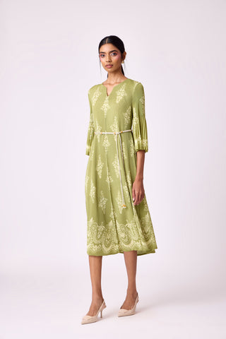 Naila Dress - Pear Green