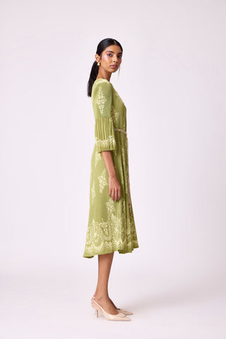 Naila Dress - Pear Green