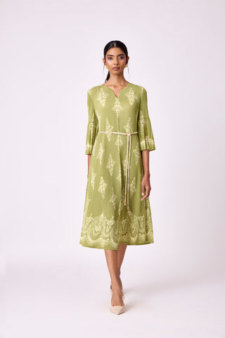 Naila Dress - Pear Green