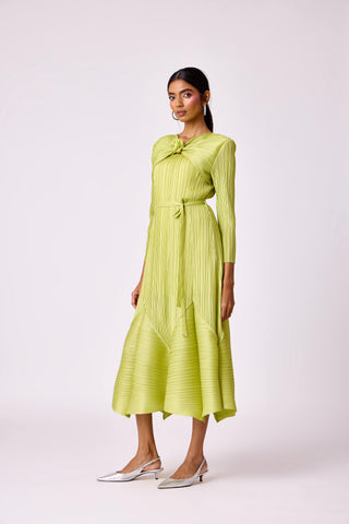 Rose Dress - Lime Green