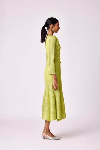 Rose Dress - Lime Green