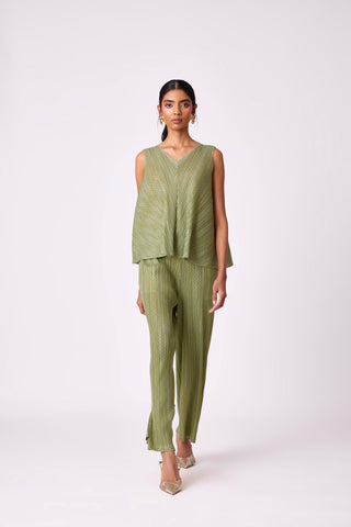 Nia Denim Print Set - Green