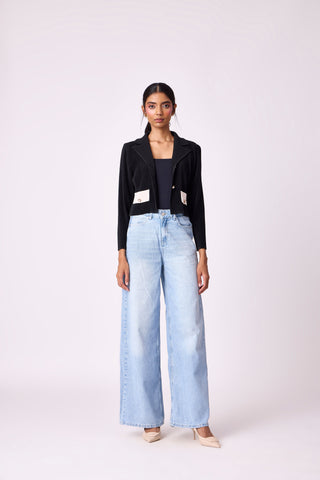 Beatrix Crop Jacket - Black