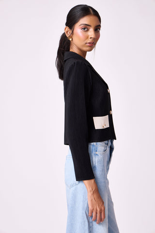 Beatrix Crop Jacket - Black