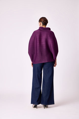 Sloane Batwing Top - Wine Purple