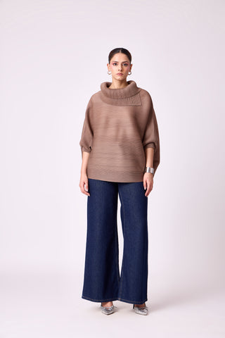 Sloane Batwing Top - Taupe