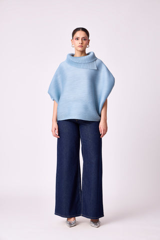 Sloane Batwing Top - Pale Blue