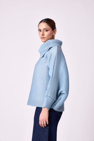 Sloane Batwing Top - Pale Blue