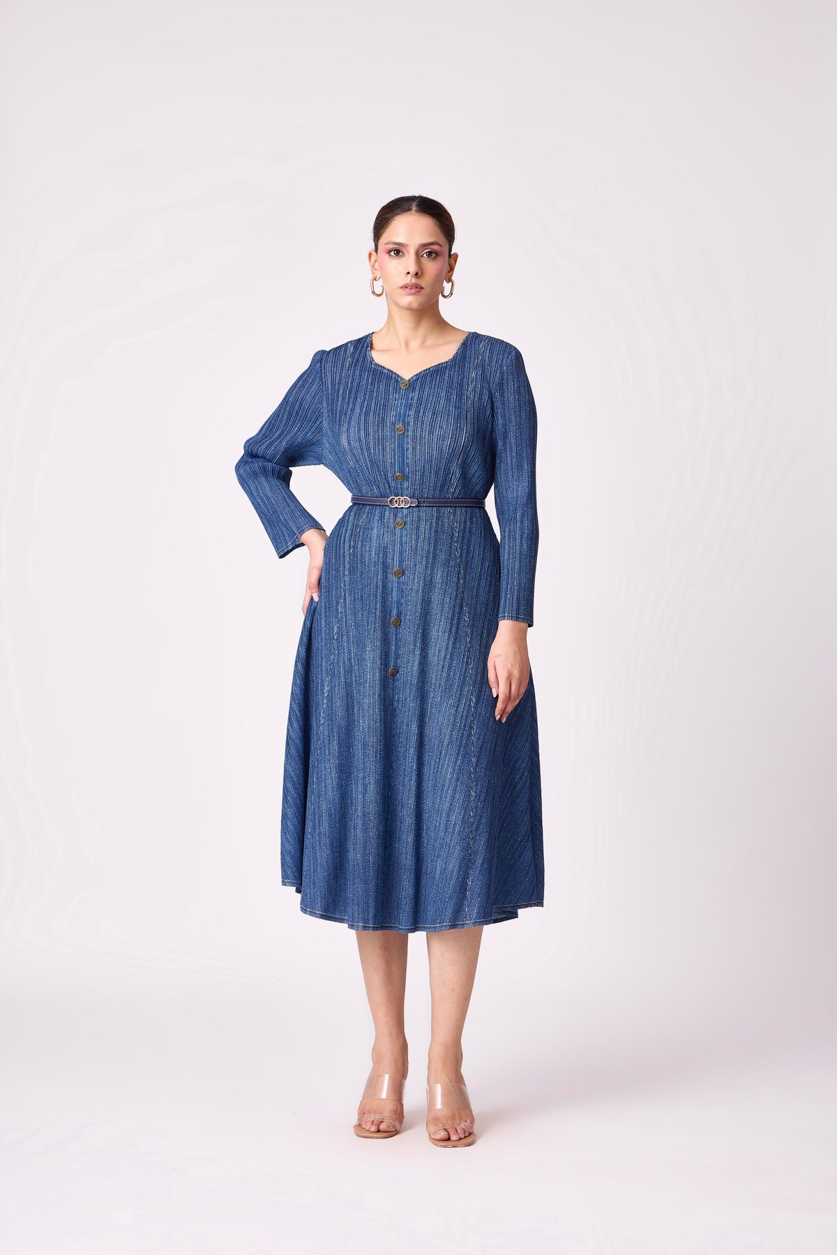 Arizona Denim Wash Dress - Deep Blue