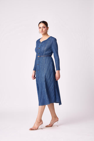 Arizona Denim Wash Dress - Deep Blue