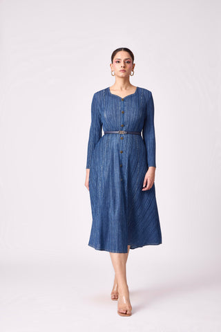 Arizona Denim Wash Dress - Deep Blue