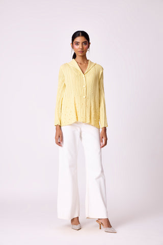 Augusta Top - Lemon yellow