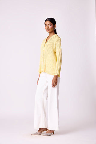 Augusta Top - Lemon yellow