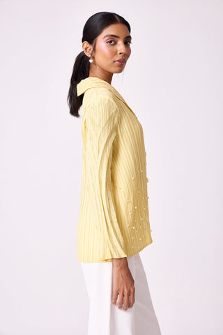 Augusta Top - Lemon yellow