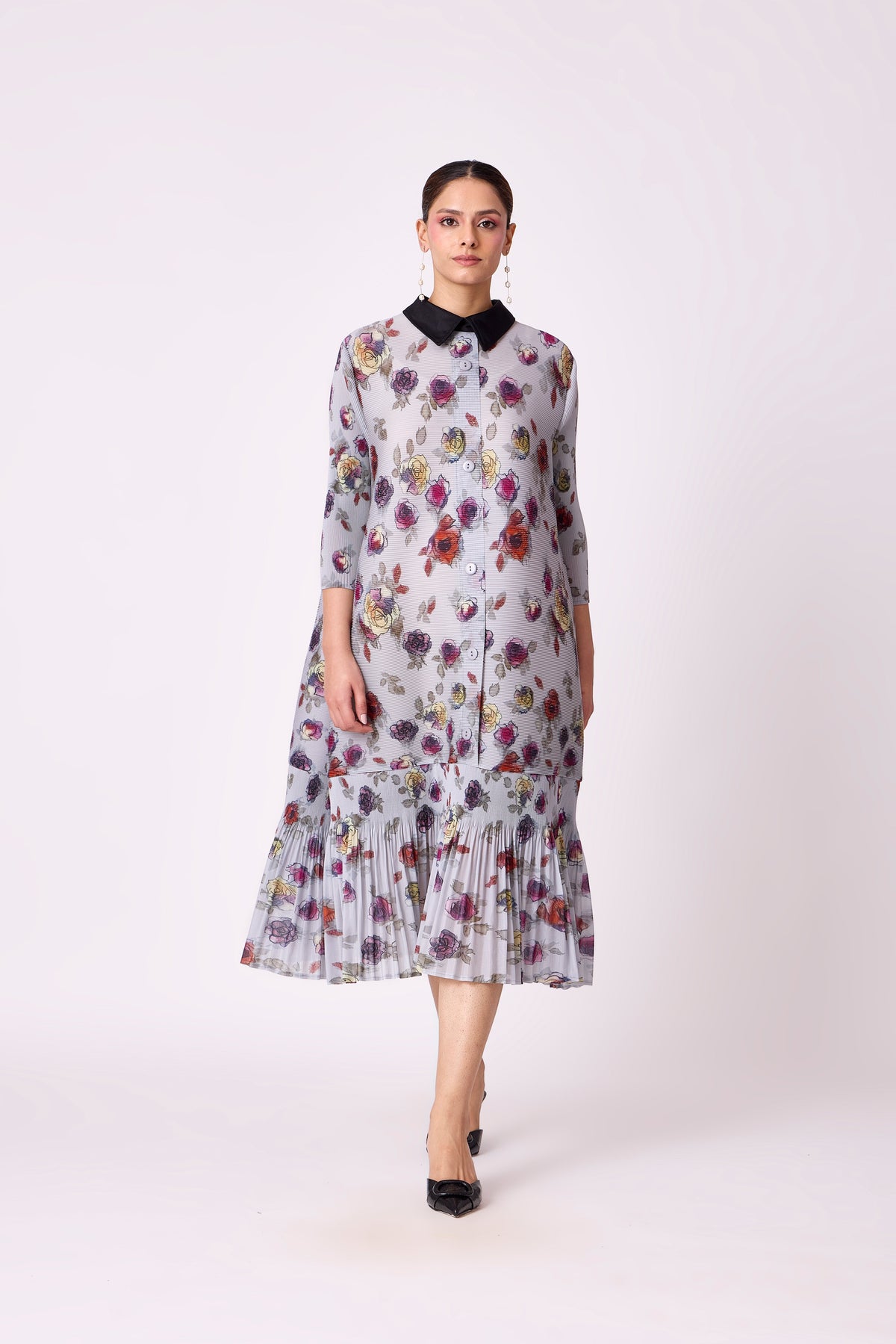 Betsy Shirt Dress - Grey