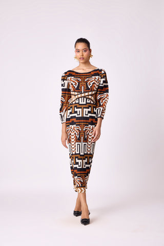 Ashley Dress - Brown