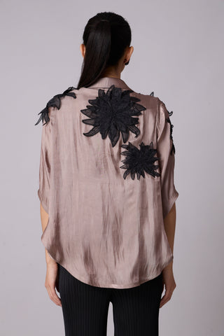 Agnes Organza Shirt - Brown