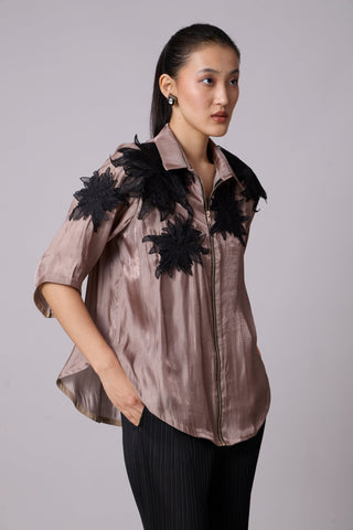 Agnes Organza Shirt - Brown