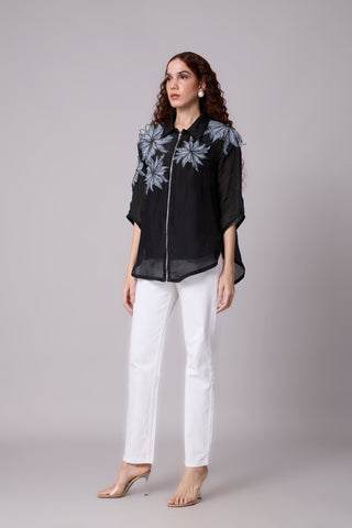 Agnes Organza shirt - Black