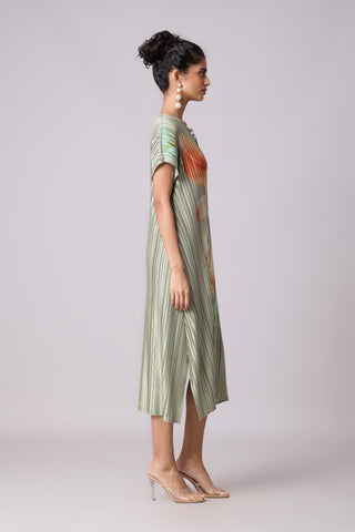 Dahlia Satin Dress - Pale Green