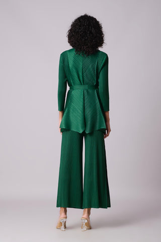 Zola V Neck Co-ord Set - Dark Green