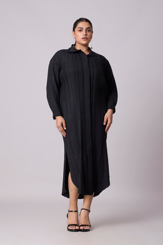 Catherine Shirt Dress - Black