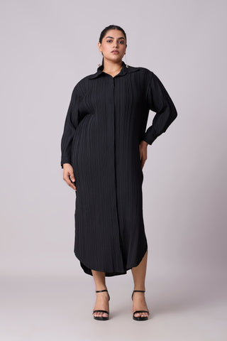 Catherine Shirt Dress - Black