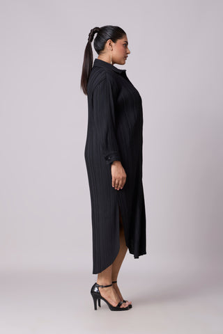 Catherine Shirt Dress - Black