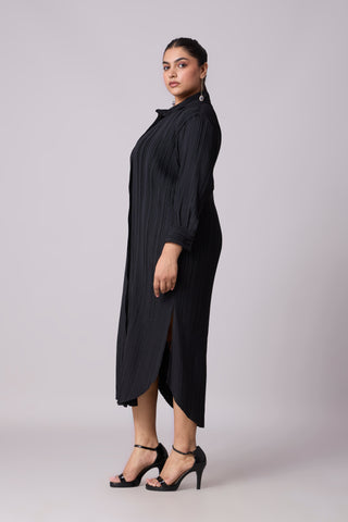 Catherine Shirt Dress - Black