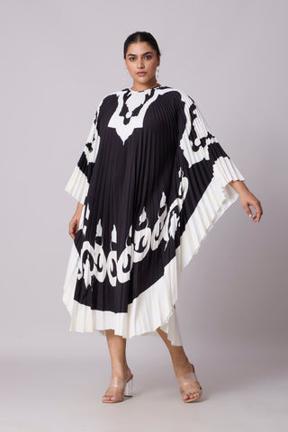 Sarah Print Kaftan - Black & White