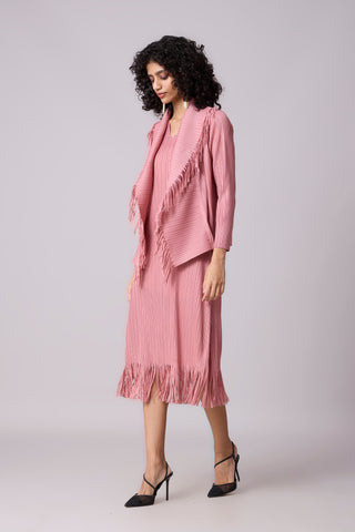 Sasha Fringe Dress - Pink