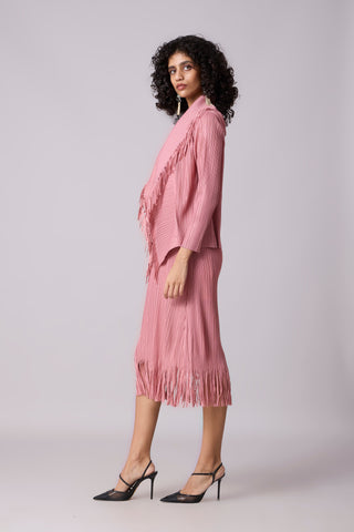 Sasha Fringe Dress - Pink