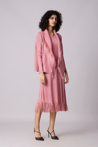 Sasha Fringe Dress - Pink