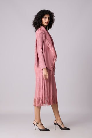 Sasha Fringe Dress - Pink