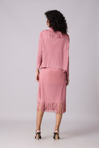 Sasha Fringe Dress - Pink