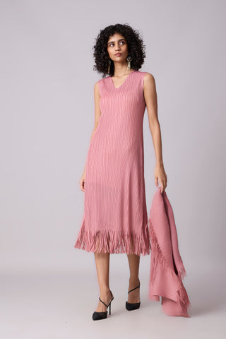 Sasha Fringe Dress - Pink