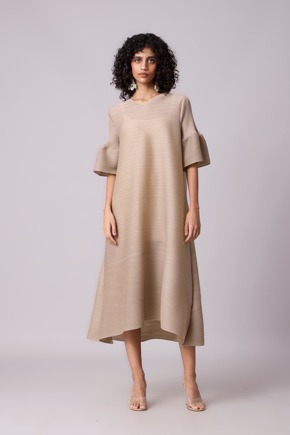 Paulina Midi Dress - Beige