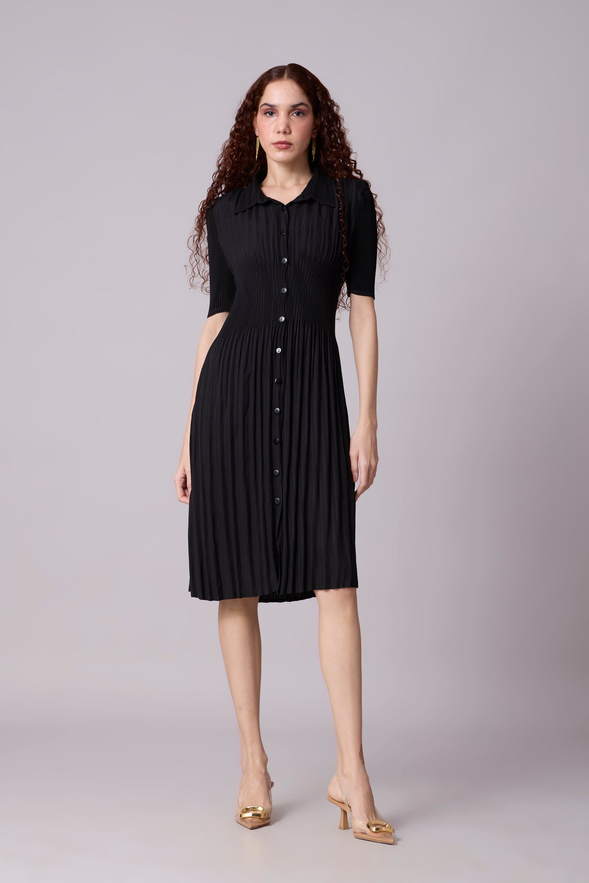 Ruth Shirt Dress - Black