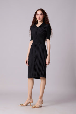 Ruth Shirt Dress - Black