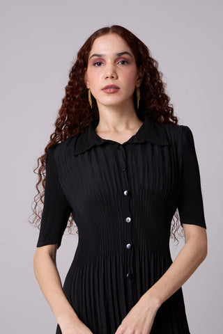 Ruth Shirt Dress - Black