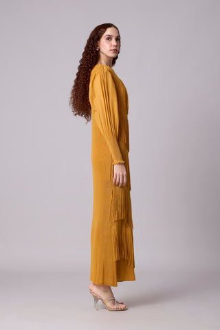 Lola Fringe Dress - Yellow