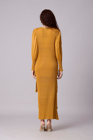 Lola Fringe Dress - Yellow