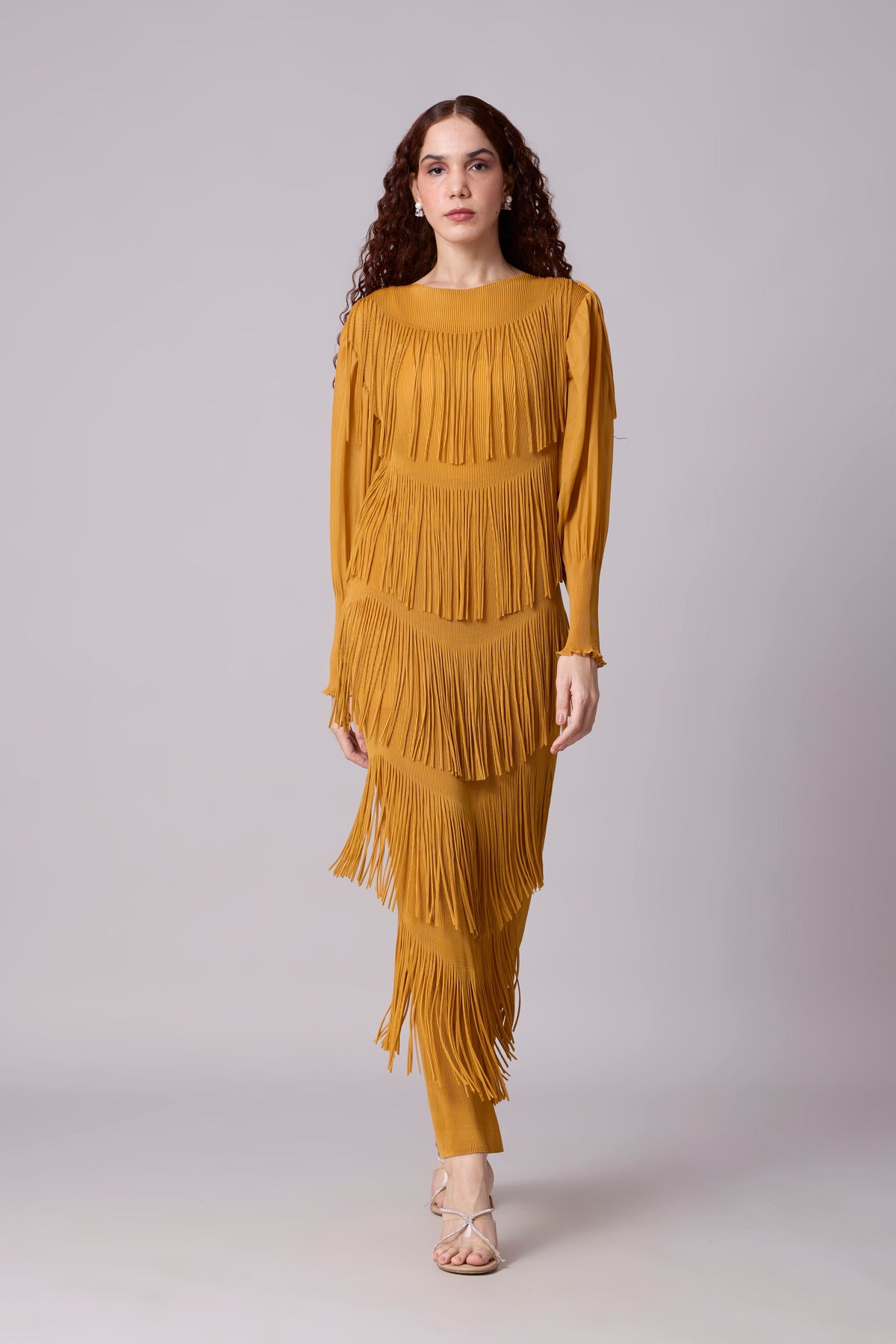 Lola Fringe Dress - Yellow