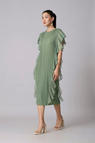 Lissy Ruffle Dress - Sage Green