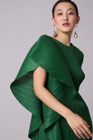 Serena Ruffle Dress - Green