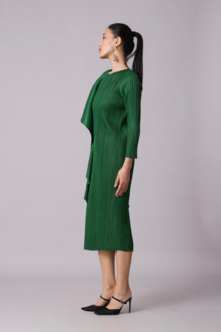 Serena Ruffle Dress - Green